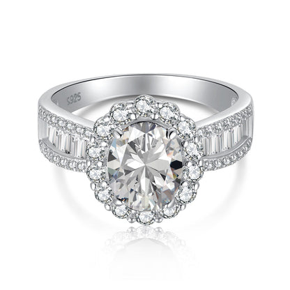 [Vintora Jewelry]1.5 Carat Dazzling Charming Oval Cut Banquet Ring