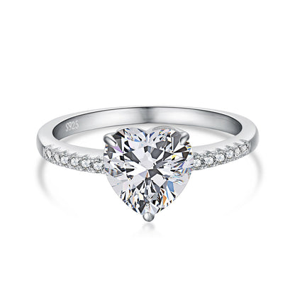 [Vintora Jewelry]2.0 Carat Dazzling Lustrous Heart Cut Lover Ring