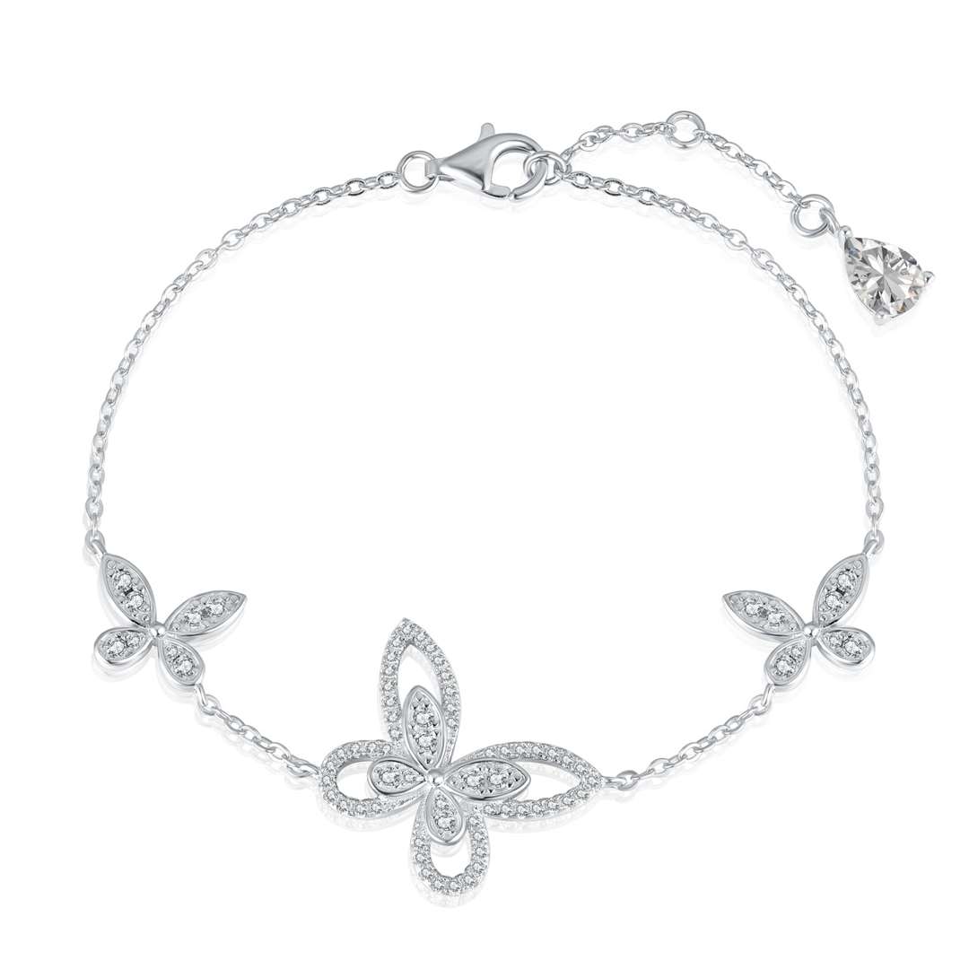 [Vintora Jewelry]Delicate Butterfly Pendant Bracelet