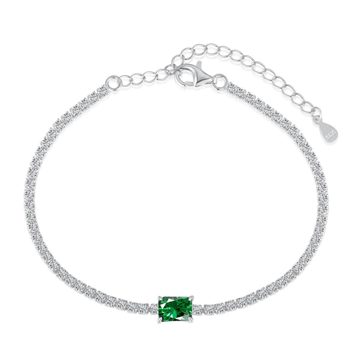 [Vintora Jewelry]1.0 Carat Unique Emerald Cut Banquet Bracelet