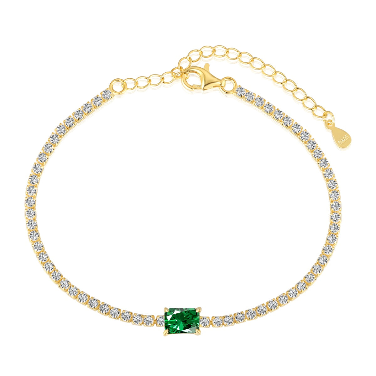 [Vintora Jewelry]1.0 Carat Unique Emerald Cut Banquet Bracelet