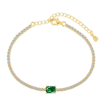 [Vintora Jewelry]1.0 Carat Unique Emerald Cut Banquet Bracelet