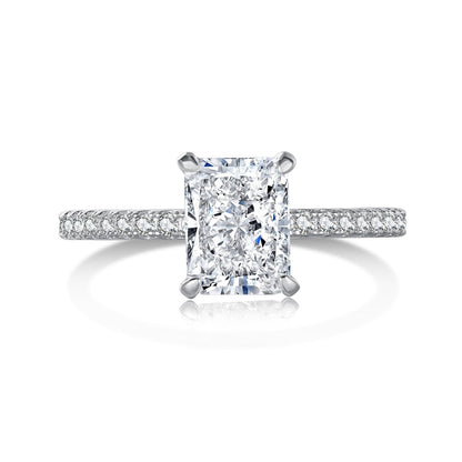 [Vintora Jewelry]2.0 Carat Dazzling Sparkling Radiant Cut Party Ring