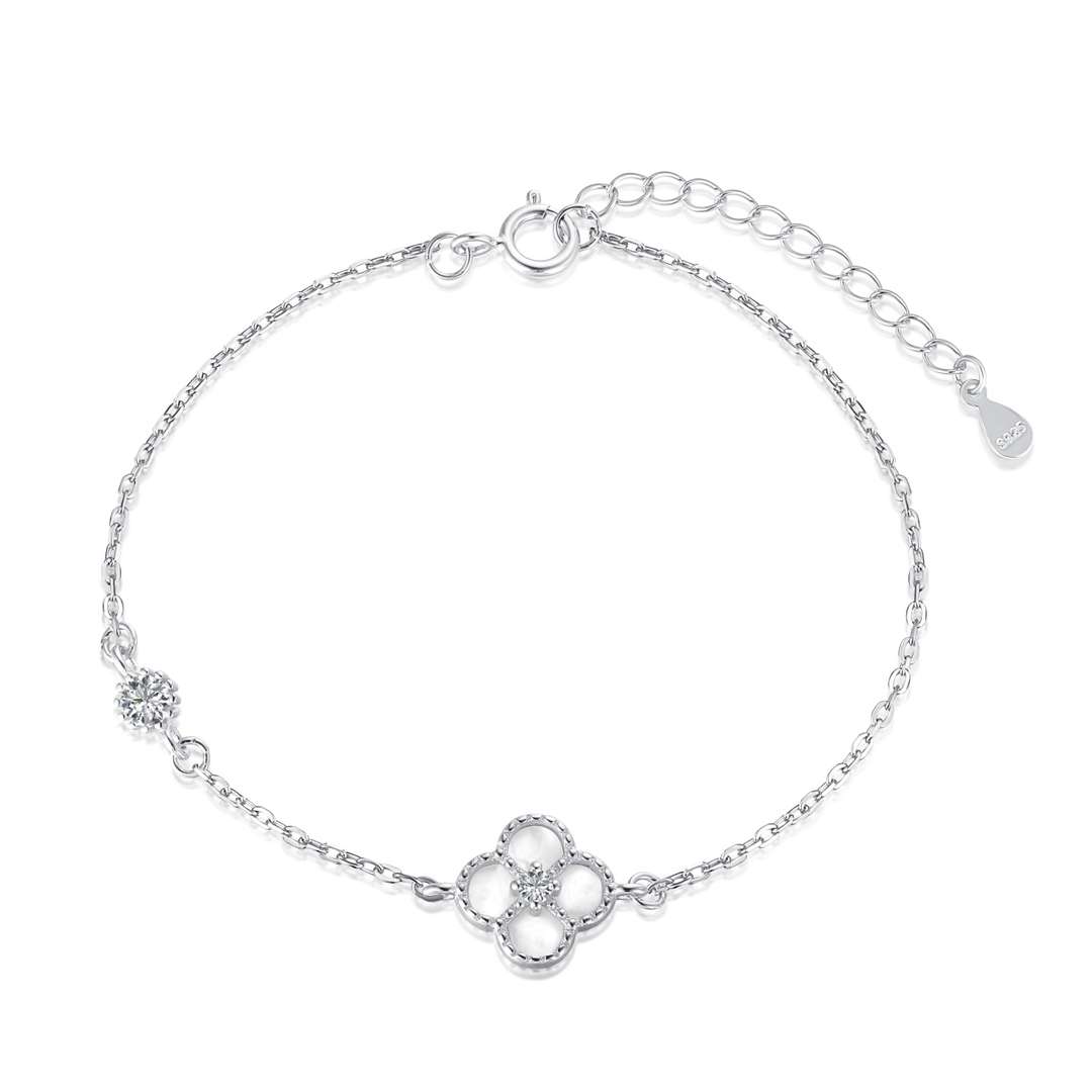[Vintora Jewelry]Delicate Four Leaf Clover Bracelet