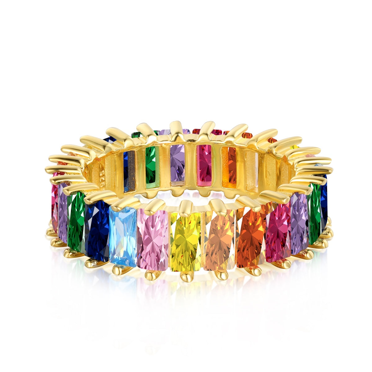 [Vintora Jewelry]Unique Colorful Radiant Cut RIng