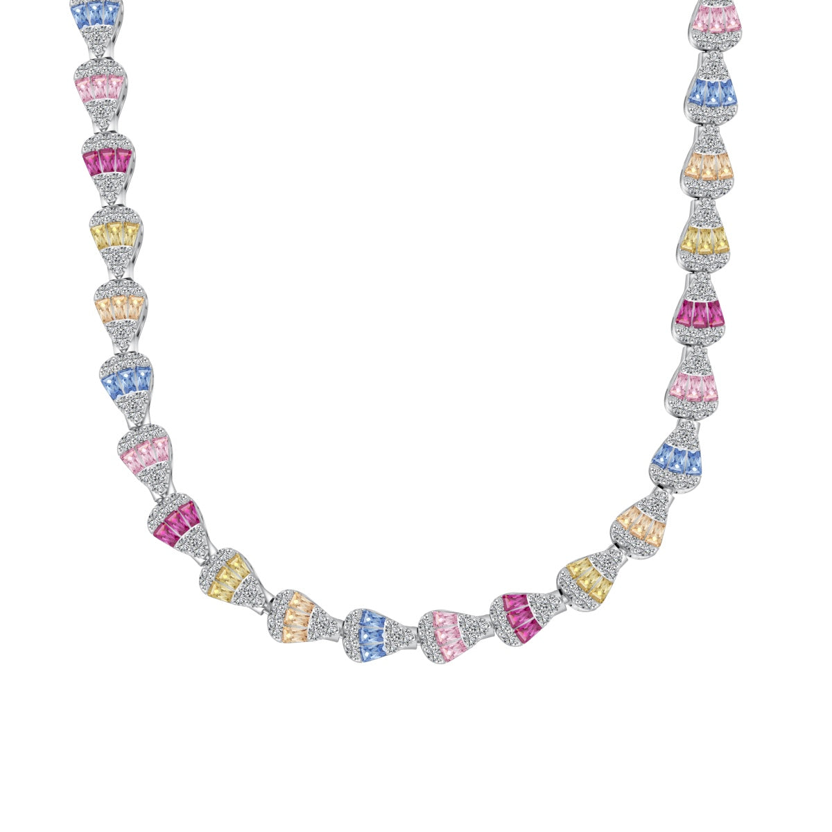 [Vintora Jewelry]Radiant Colorful Rainbow Necklace