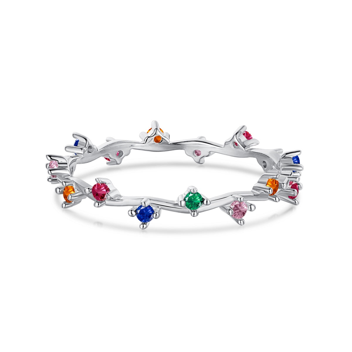 [Vintora Jewelry]Radiant Colorful Round Cut Daily Ring