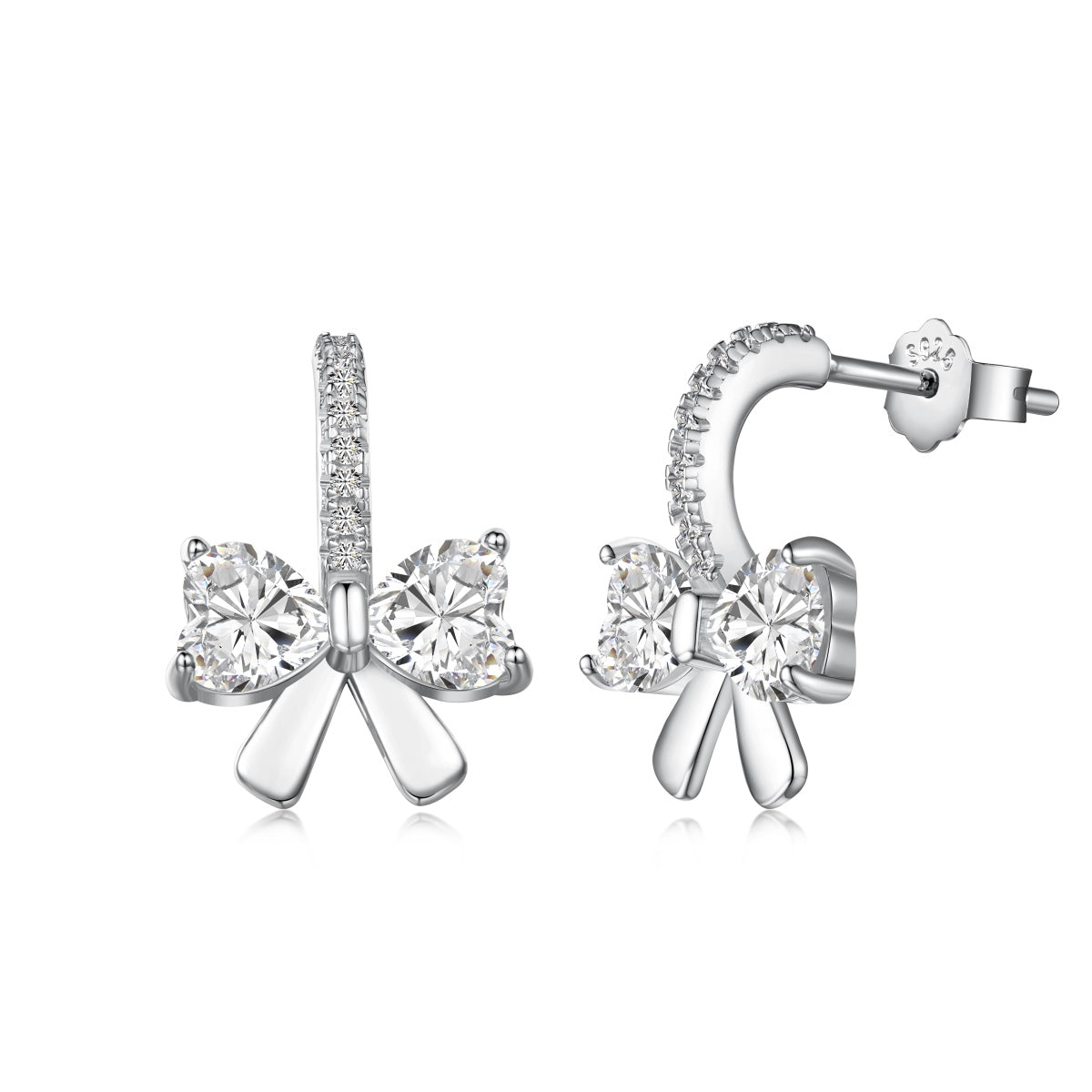 [Vintora Jewelry]Exquisite Earrings With Heart-Shaped Bow Design