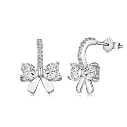 [Vintora Jewelry]Exquisite Earrings With Heart-Shaped Bow Design