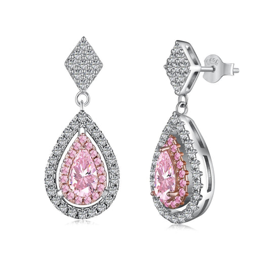 [Vintora Jewelry]Ornate Delicate Water Drop Shape Banquet Earrings