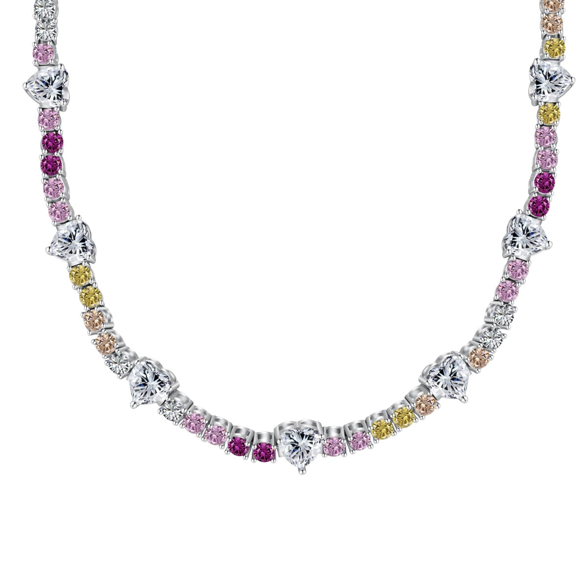 [Vintora Jewelry]Delicate Colorful Rainbow Tennis Chain