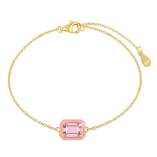 [Vintora Jewelry]2.0 Carat Sparkling Colorful Emerald Cut Daily Bracelet