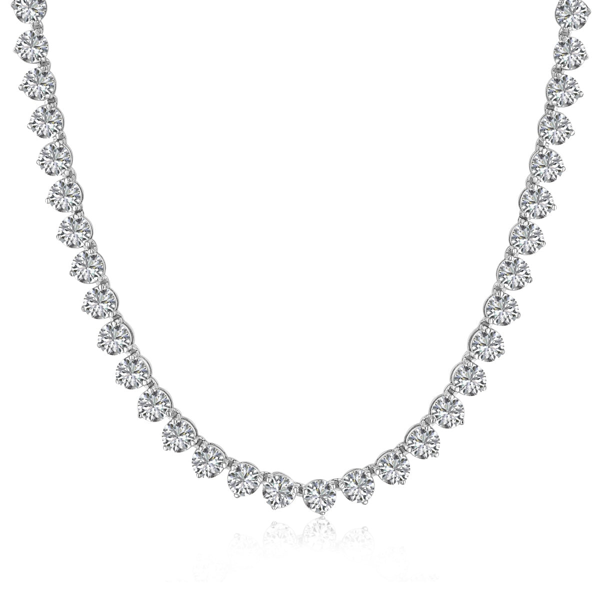 [Vintora Jewelry]Ornate Heart Cut Tennis Necklace