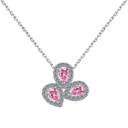 [Vintora Jewelry]Elegant Flower Shape Pear Cut Necklace