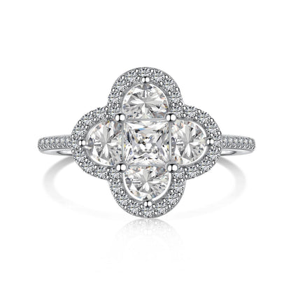 [Vintora Jewelry]Luxurious Eternity Flower Shape Banquet Ring