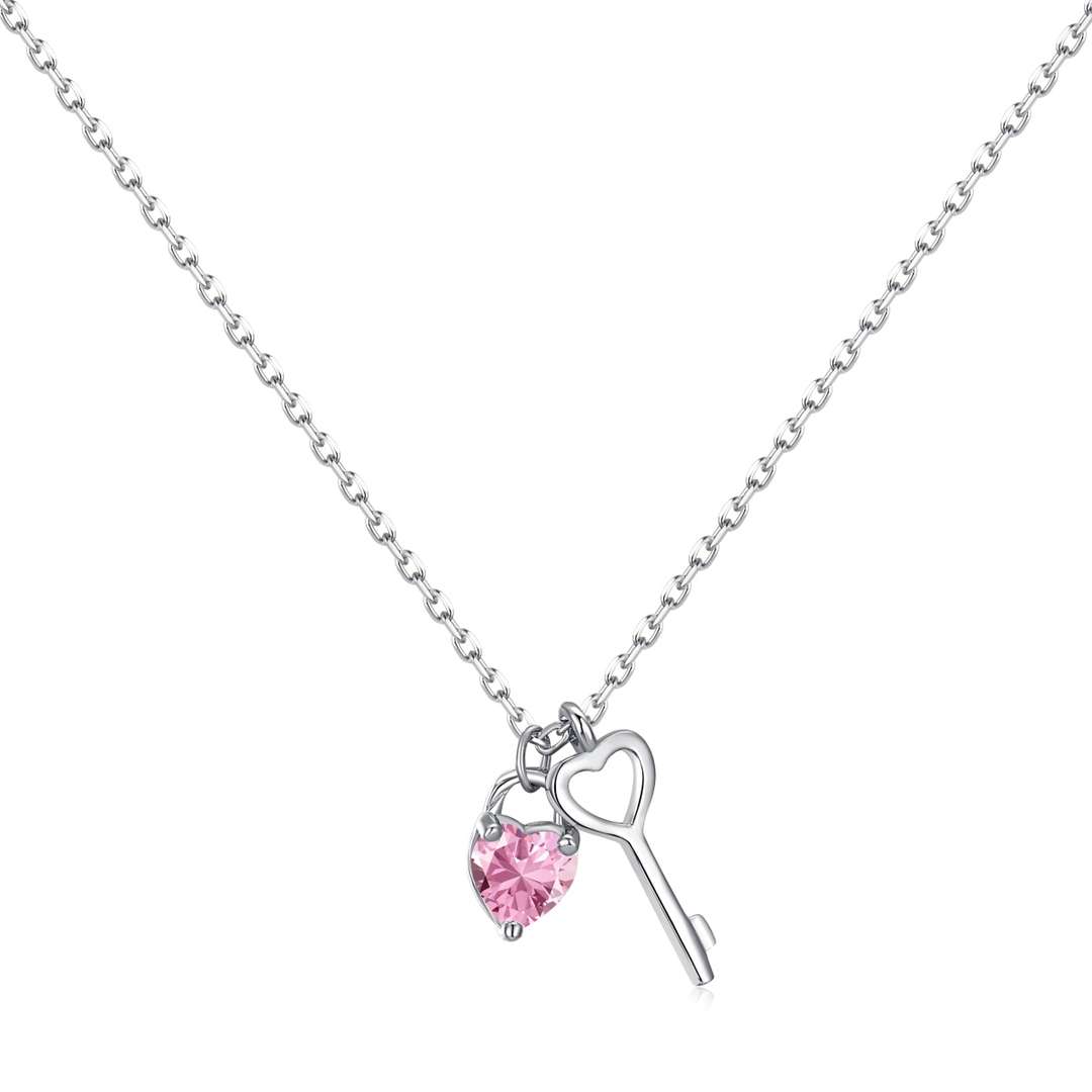 [Vintora Jewelry]Unique Heart Shape Key Pendent Necklace