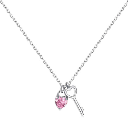 [Vintora Jewelry]Unique Heart Shape Key Pendent Necklace