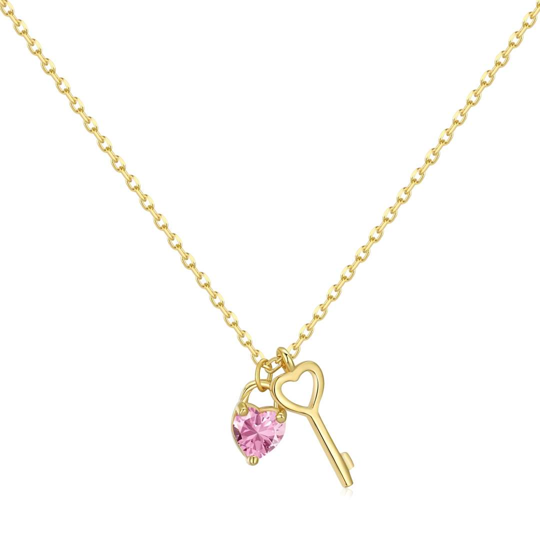 [Vintora Jewelry]Unique Heart Shape Key Pendent Necklace