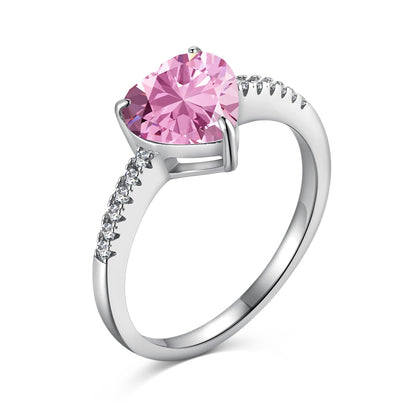 [Vintora Jewelry]2.0 Carat Dazzling Lustrous Heart Cut Lover Ring