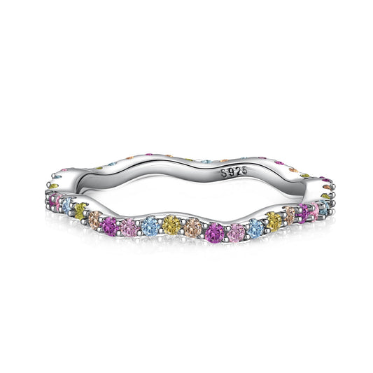 [Vintora Jewelry]Dainty Colorful Round Cut Party Ring