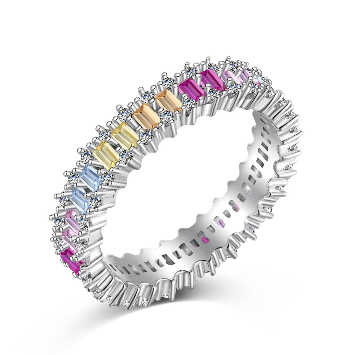 [Vintora Jewelry]Splashy Ornate Emerald Cut Cocktail Ring