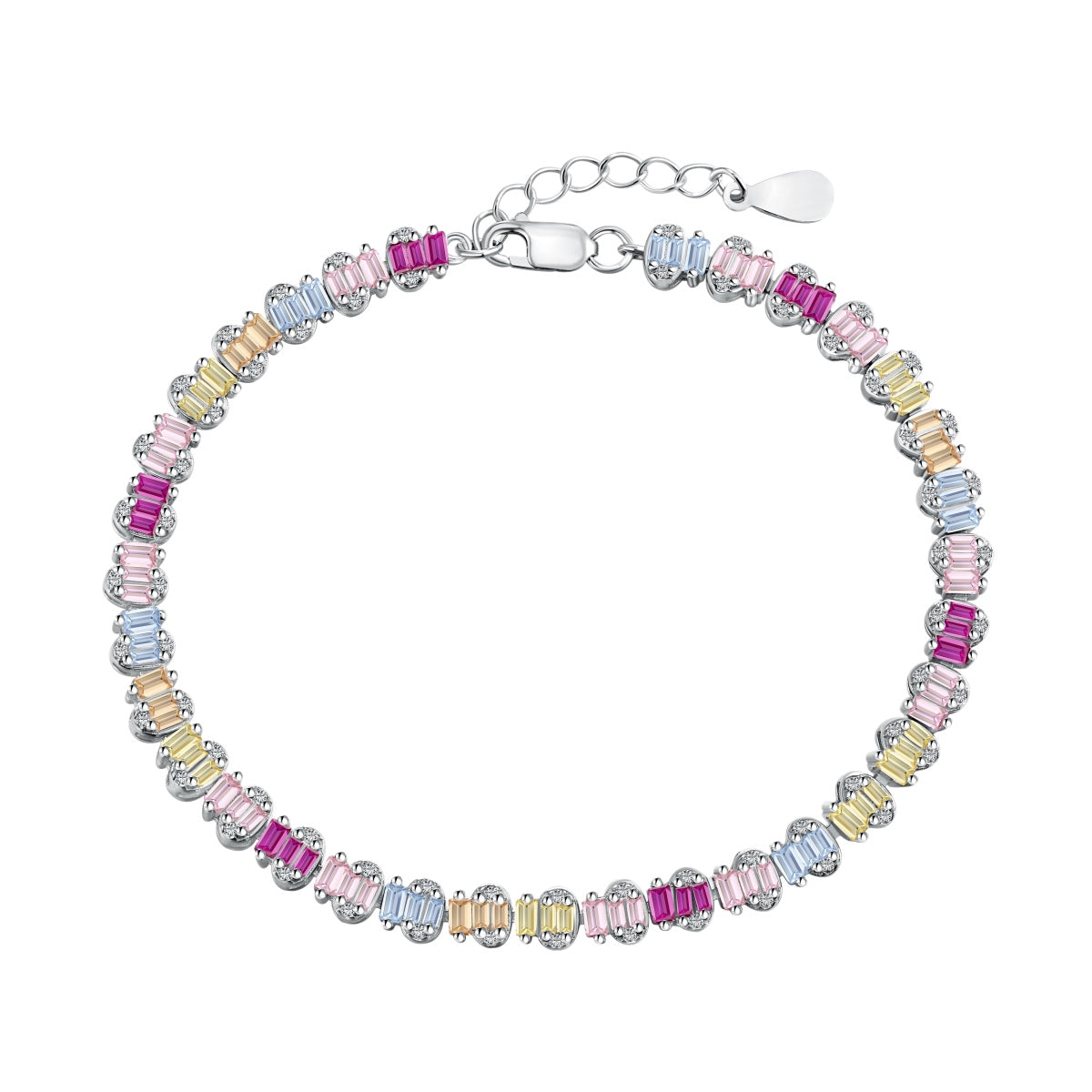 [Vintora Jewelry]Delicate Colorful Emerald Cut Party Bracelet