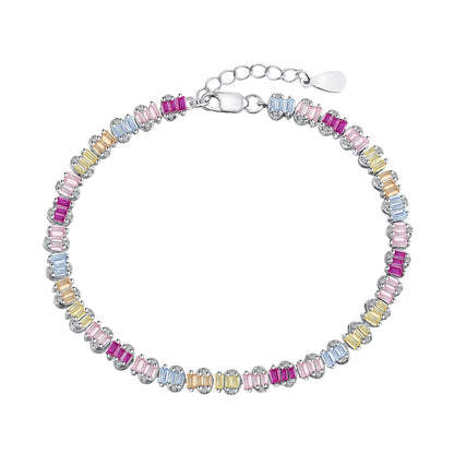 [Vintora Jewelry]Delicate Colorful Emerald Cut Party Bracelet