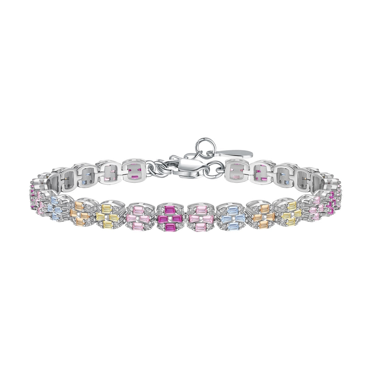 [Vintora Jewelry]Delicate Colorful Emerald Cut Daily Bracelet
