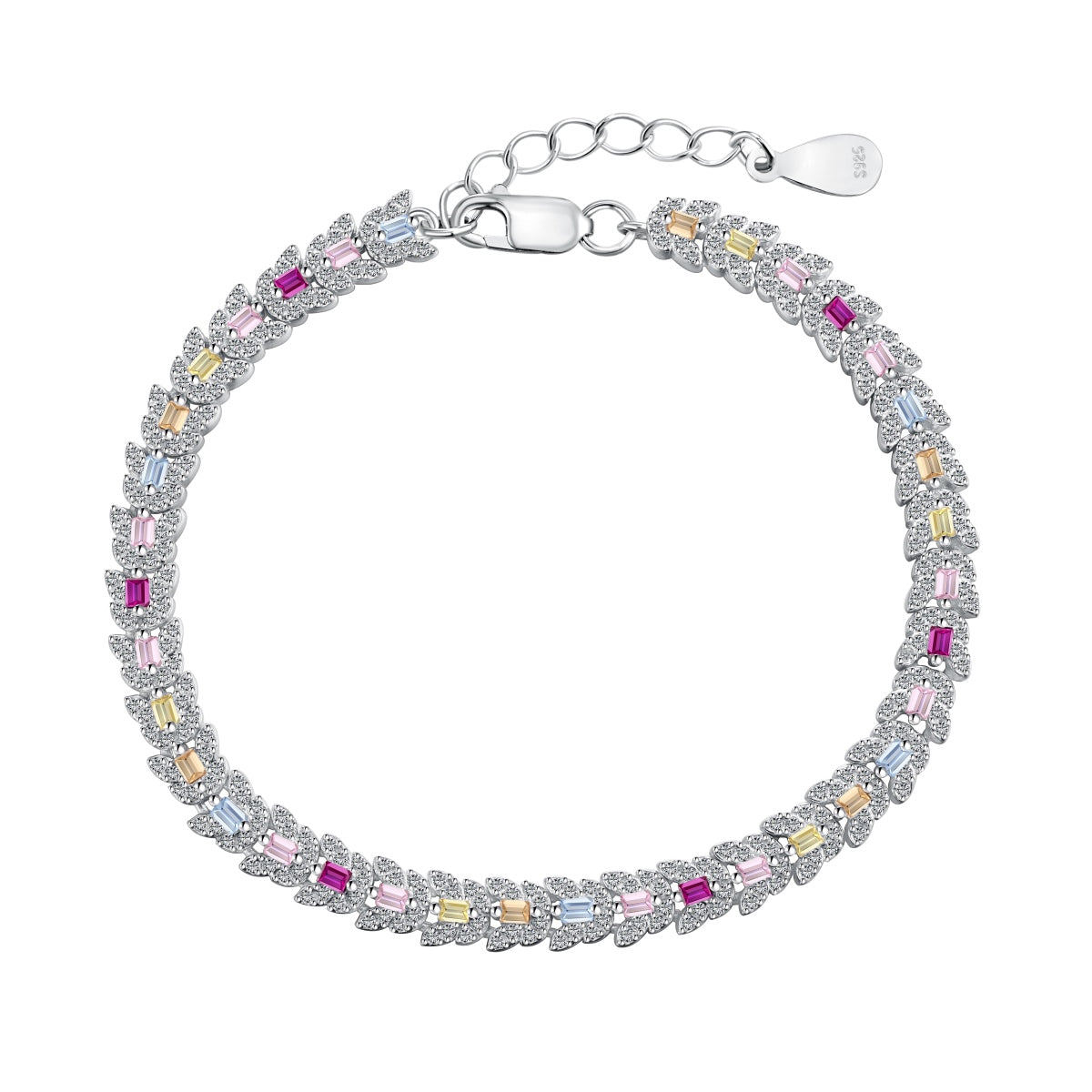 [Vintora Jewelry]Delicate Colorful Multi Cut Daily Bracelet