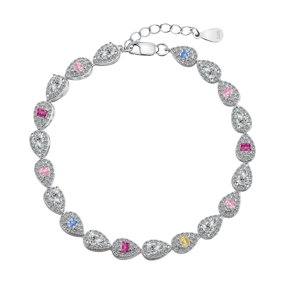[Vintora Jewelry]0.25 Carat Radiant Water Drop Shape Daily Bracelet