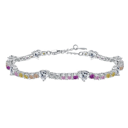 [Vintora Jewelry]Romantic Heart Shape Round Cut Lover Bracelet