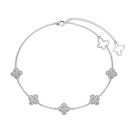 [Vintora Jewelry]Four-Leaf Clover Hollow Butterfly Bracelet
