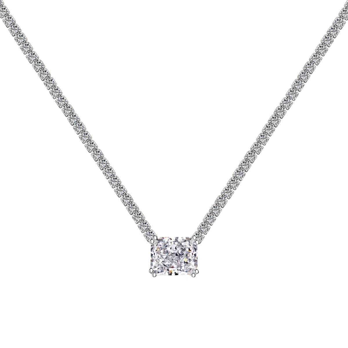 [Vintora Jewelry]4.0 Carat Elegant Radiant Cut Necklace