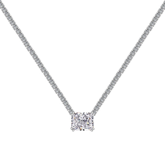 [Vintora Jewelry]4.0 Carat Elegant Radiant Cut Necklace