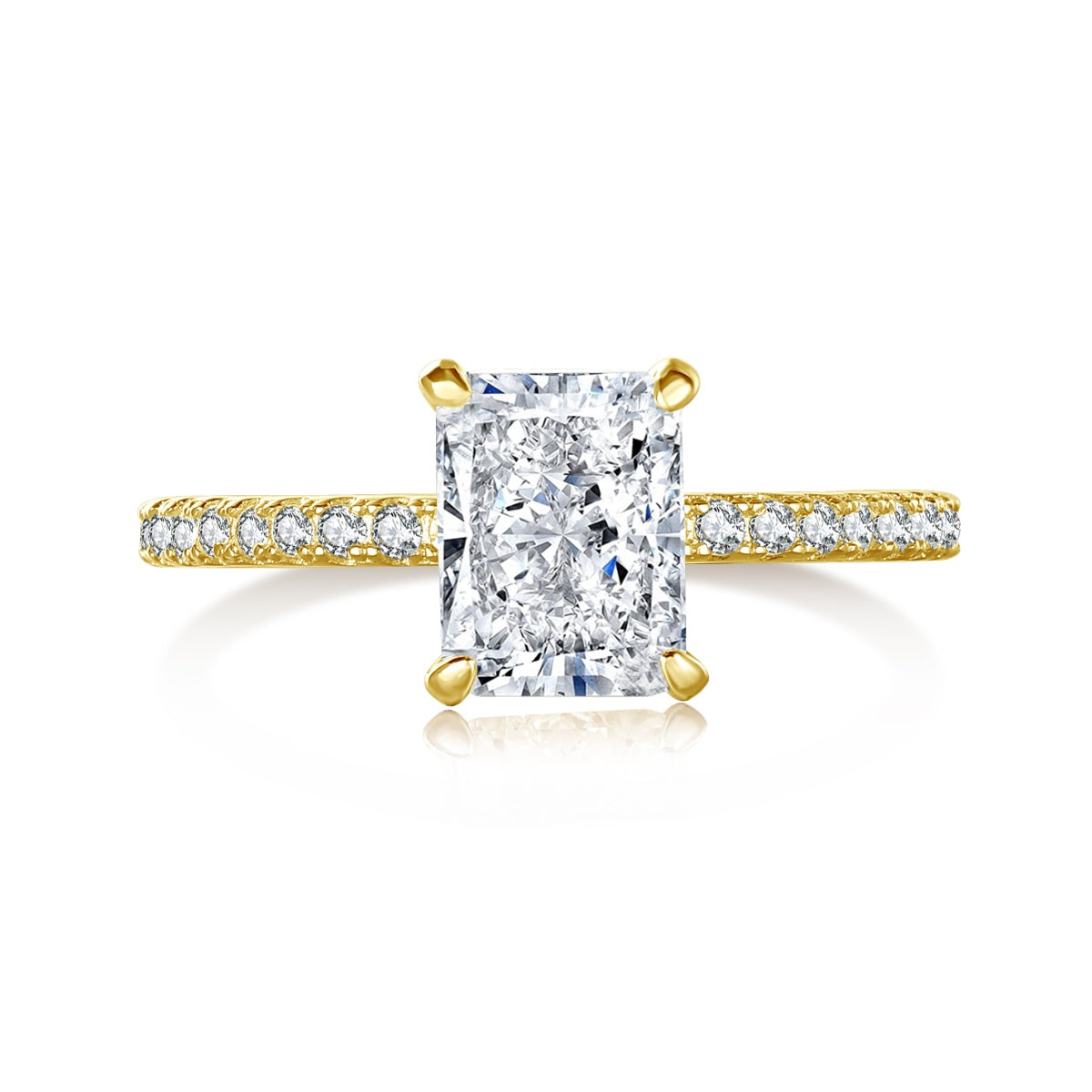 [Vintora Jewelry]2.0 Carat Dazzling Sparkling Radiant Cut Party Ring