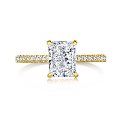 [Vintora Jewelry]2.0 Carat Dazzling Sparkling Radiant Cut Party Ring