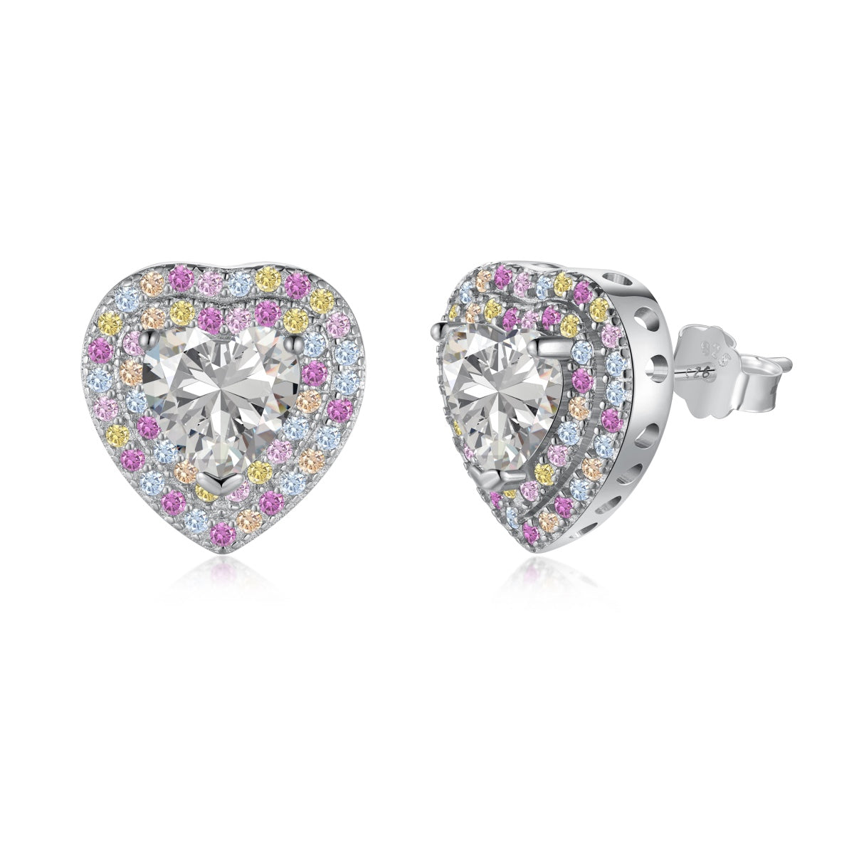 [Vintora Jewelry]Dazzling Heart Shape Lover Earrings