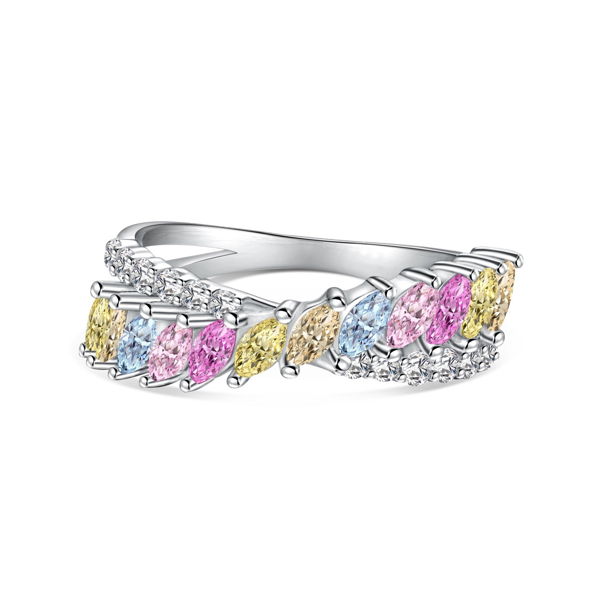 [Vintora Jewelry]Unique Colorful Marquise Cut Daily Ring