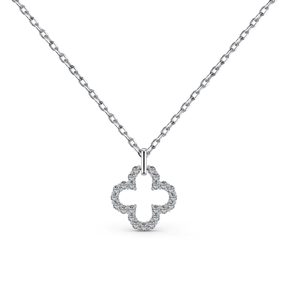 [Vintora Jewelry]Four-Leaf Clover Hollow Design Exquisite Necklace