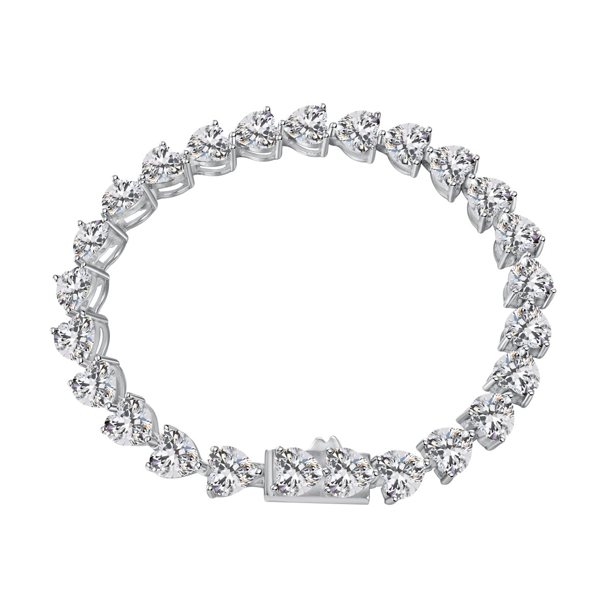 [Vintora Jewelry]0.75 Carat Elegant Romantic Heart Shape Lover Bracelet