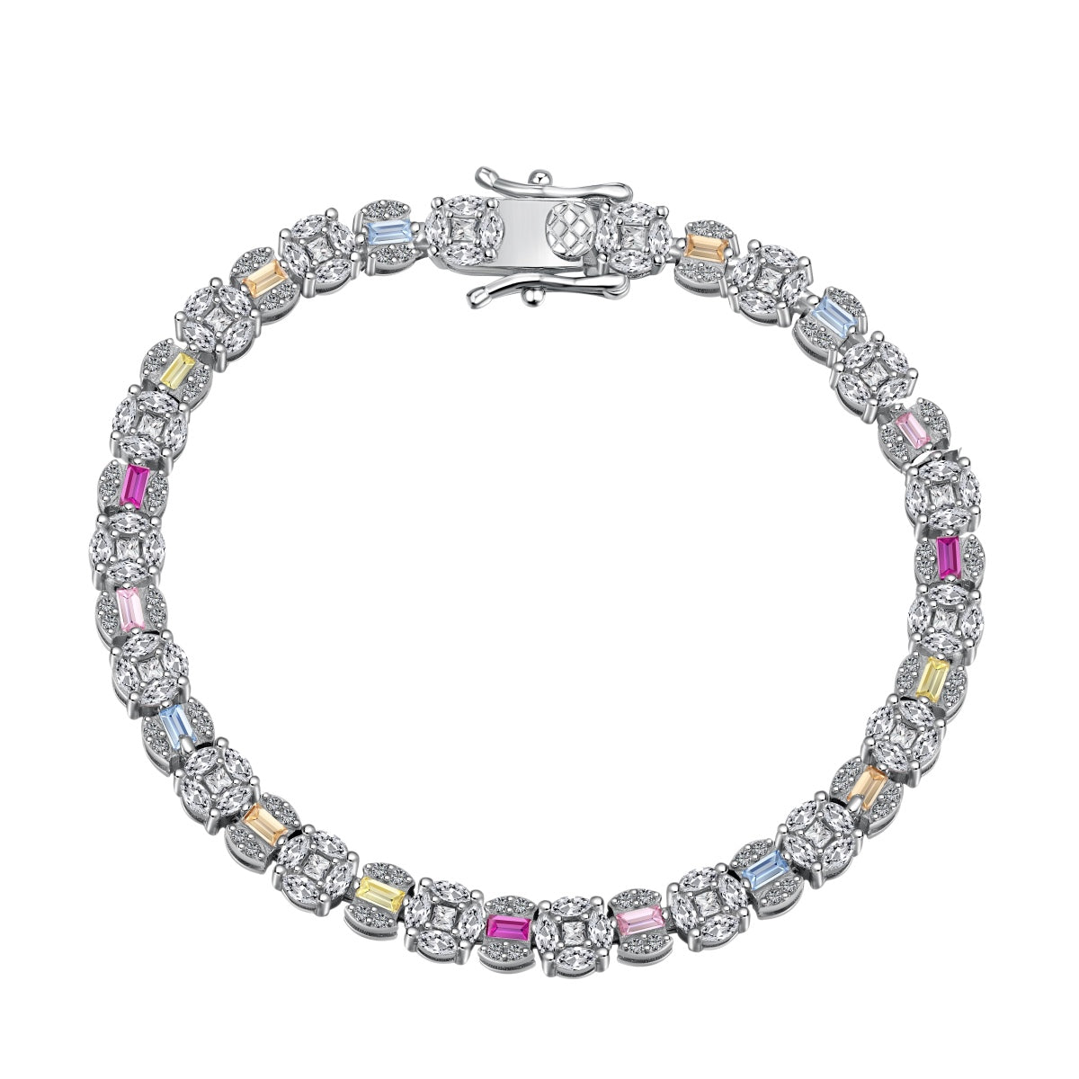 [Vintora Jewelry]Dazzling Radiant Multi Cut Daily Bracelet
