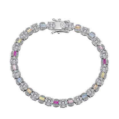 [Vintora Jewelry]Dazzling Radiant Multi Cut Daily Bracelet