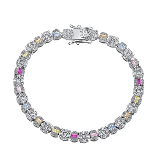 [Vintora Jewelry]Dazzling Radiant Multi Cut Daily Bracelet
