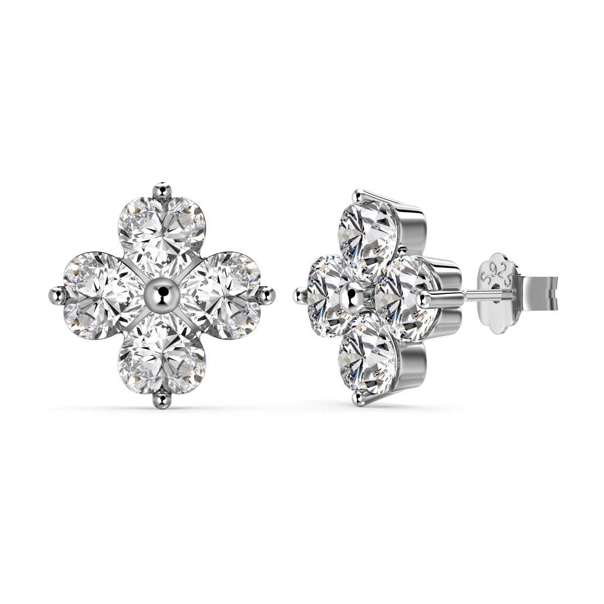 [Vintora Jewelry]Four-Leaf Clover Ball Earrings