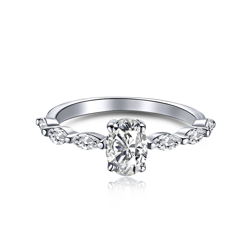 [Vintora Jewelry]0.75 Carat Luxurious Vibrant Elongated Cushion Cut Daily Ring