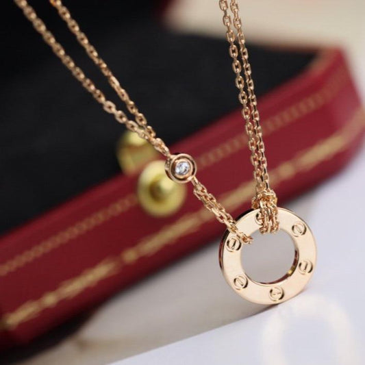 [Vintora]LOVE NECKLACE ADJUSTABLE Vintora GOLD 2 DIAMOND