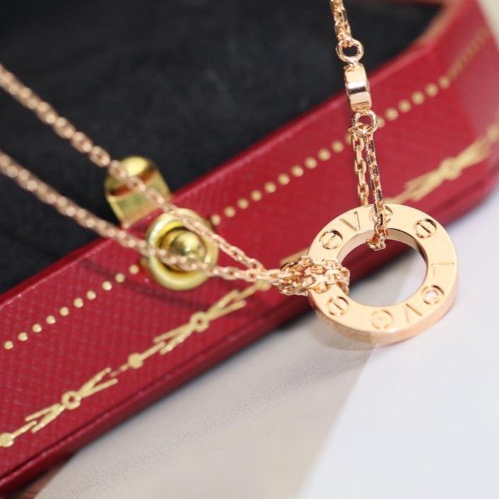 [Vintora]LOVE NECKLACE ADJUSTABLE Vintora GOLD 2 DIAMOND