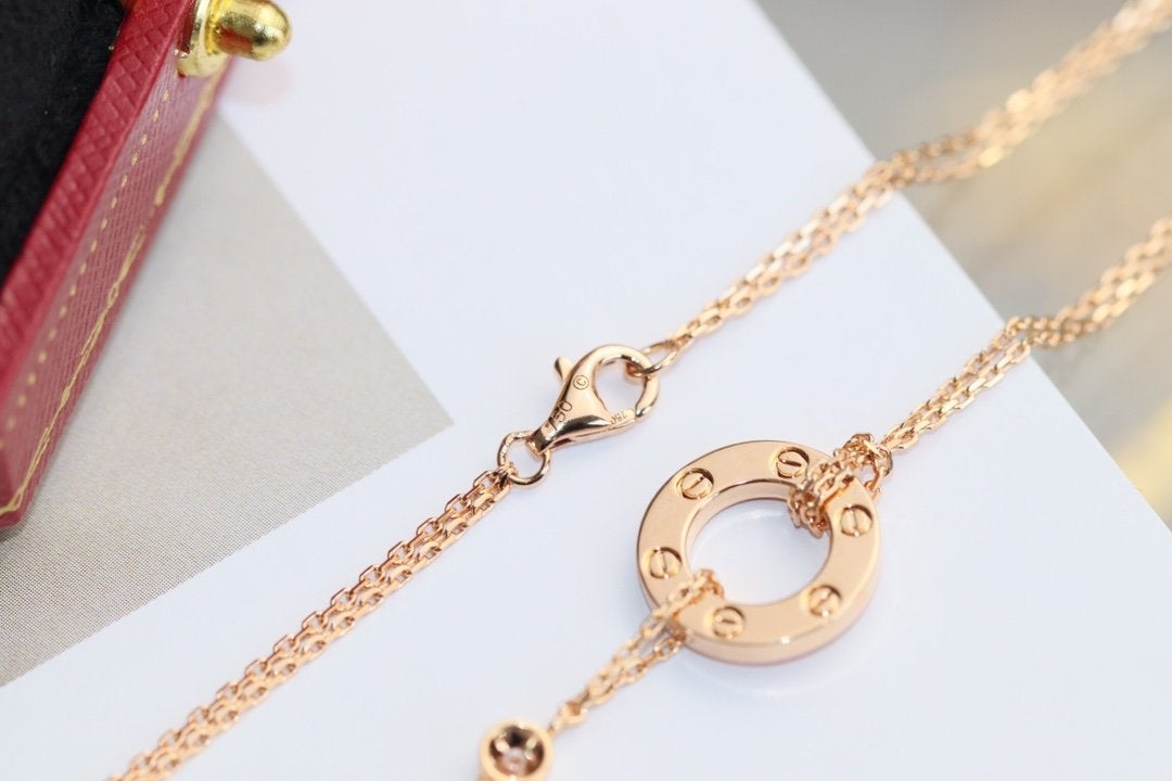 [Vintora]LOVE NECKLACE ADJUSTABLE Vintora GOLD 2 DIAMOND