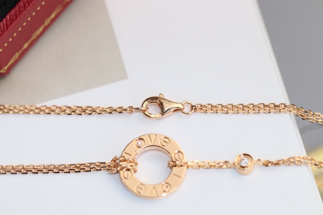 [Vintora]LOVE NECKLACE ADJUSTABLE Vintora GOLD 2 DIAMOND