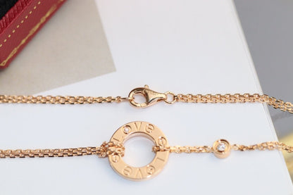 [Vintora]LOVE NECKLACE ADJUSTABLE Vintora GOLD 2 DIAMOND
